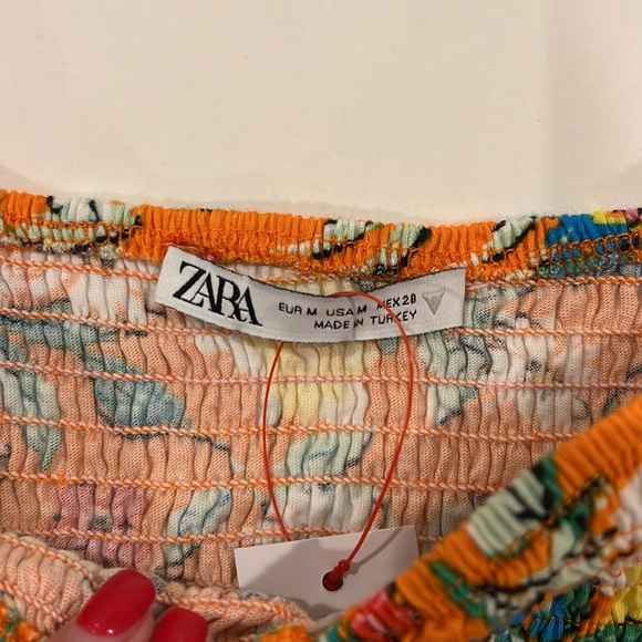 Zara floral crop top size medium - Picture 2 of 3